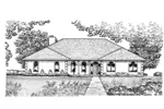 Traditional House Plan Front of Home - Saverne Place Floridian Home 072D-0925 - Shop House Plans and More