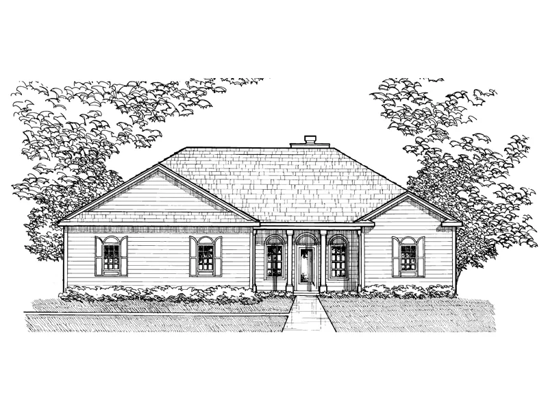 Country House Plan Front of Home - Springford Ranch Home 072D-0926 - Shop House Plans and More