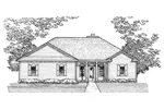 Southern House Plan Front of Home - Springford Ranch Home 072D-0926 - Shop House Plans and More