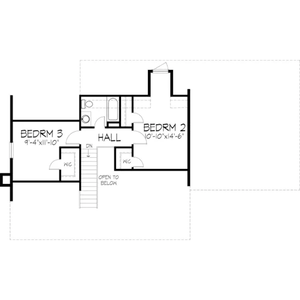 Colonial House Plan Second Floor - Leila Saltbox Home 072D-0928 - Shop House Plans and More