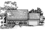Saltbox House Plan Front of Home - Leila Saltbox Home 072D-0928 - Shop House Plans and More