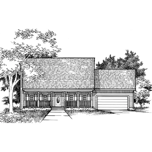 Colonial House Plan Front of Home - Leila Saltbox Home 072D-0928 - Shop House Plans and More