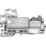 Colonial House Plan Front of Home - Leila Saltbox Home 072D-0928 - Shop House Plans and More