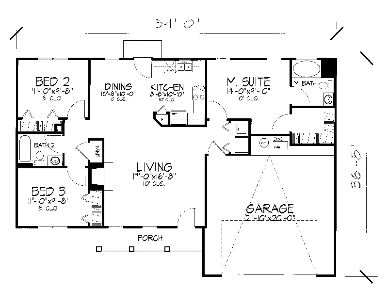 Country House Plan First Floor - Sunnycreek Ranch Home 072D-0930 - Shop House Plans and More