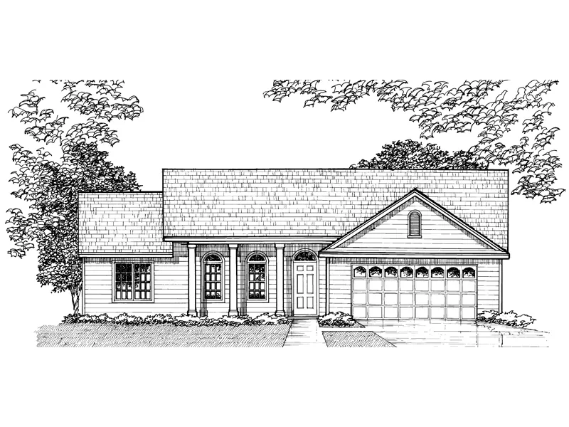 Country House Plan Front of Home - Sunnycreek Ranch Home 072D-0930 - Shop House Plans and More
