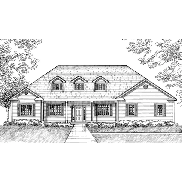 Ranch House Plan Front of Home - Summerspring Country Ranch Home 072D-0931 - Shop House Plans and More