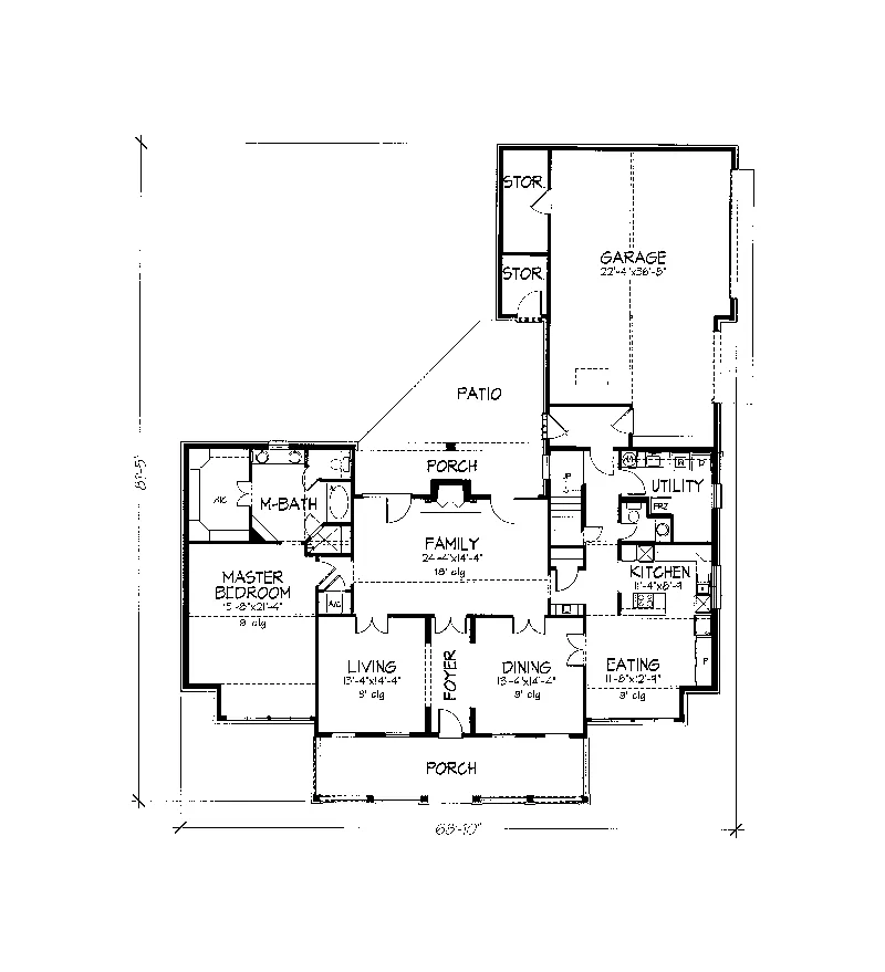 Country House Plan First Floor - Merrill Mill Ranch Home 072D-0932 - Shop House Plans and More