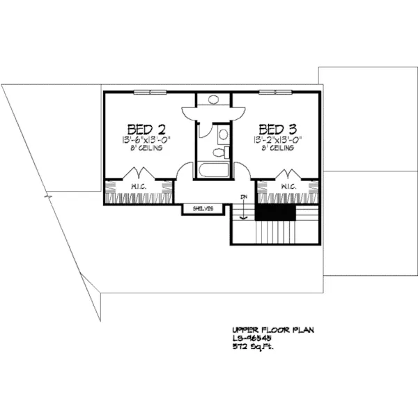 Traditional House Plan Second Floor - Wellbourne Country Home 072D-0935 - Shop House Plans and More