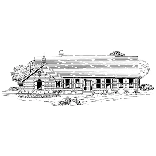 Traditional House Plan Front of Home - Wellbourne Country Home 072D-0935 - Shop House Plans and More