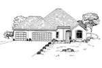 Adobe House Plans & Southwestern Home Design Front of Home - Lombardy Ranch Home 072D-0936 - Shop House Plans and More