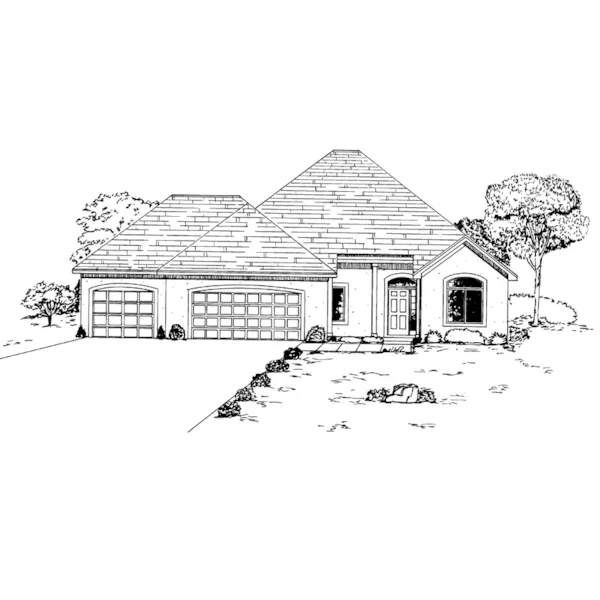 Ranch House Plan Front of Home - Lombardy Ranch Home 072D-0936 - Shop House Plans and More