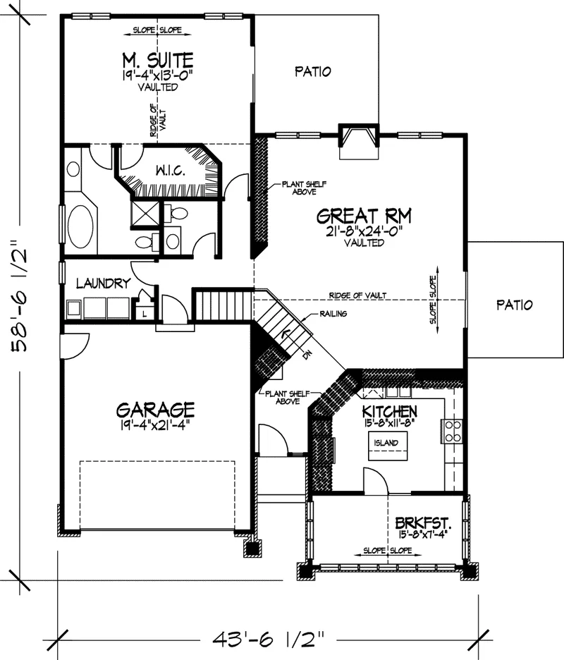 Country House Plan First Floor - Rockcreek Ranch Home 072D-0937 - Shop House Plans and More