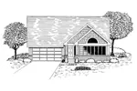 Ranch House Plan Front of Home - Rockcreek Ranch Home 072D-0937 - Shop House Plans and More