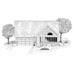 Ranch House Plan Front of Home - Rockcreek Ranch Home 072D-0937 - Shop House Plans and More