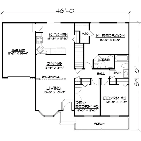 Country House Plan First Floor - Courtois Creek Country Home 072D-0938 - Search House Plans and More