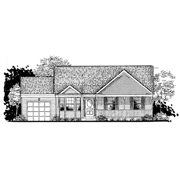 Country House Plan Front of Home - Courtois Creek Country Home 072D-0938 - Search House Plans and More