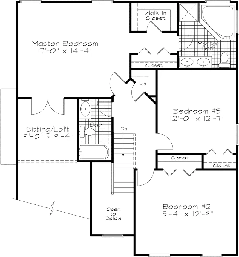 Southern House Plan Second Floor - Grove Creek Southern Home 072D-0940 - Search House Plans and More