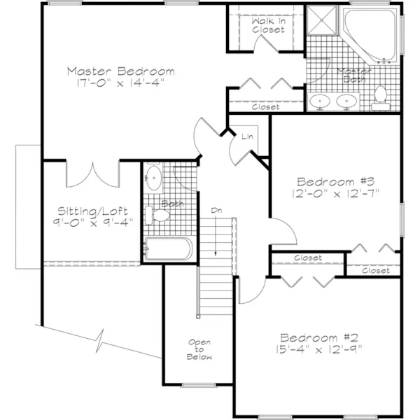 Southern House Plan Second Floor - Grove Creek Southern Home 072D-0940 - Search House Plans and More