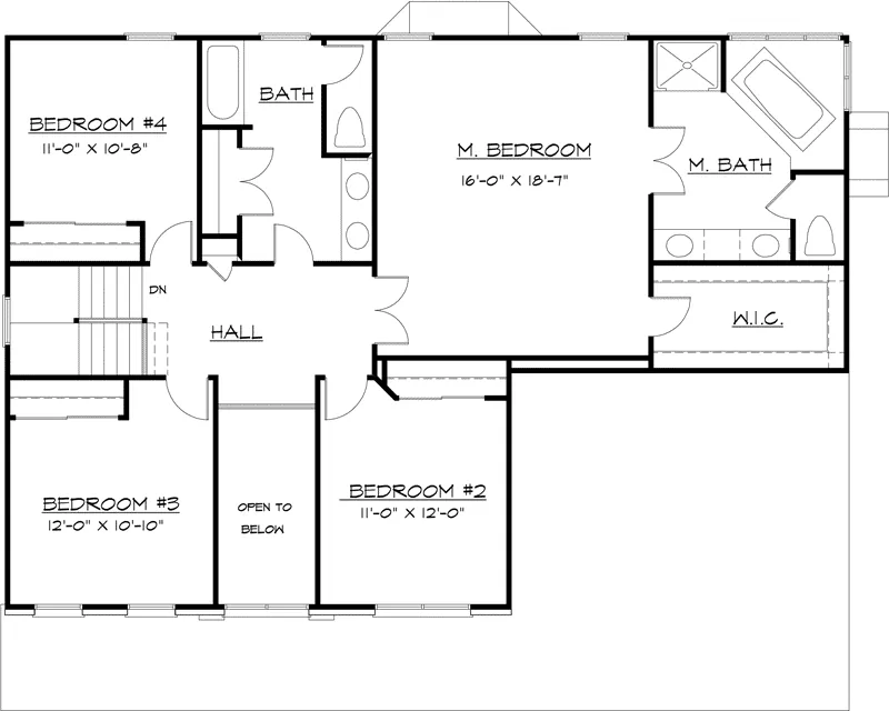Country House Plan Second Floor - Anson Country Colonial Home 072D-0942 - Search House Plans and More