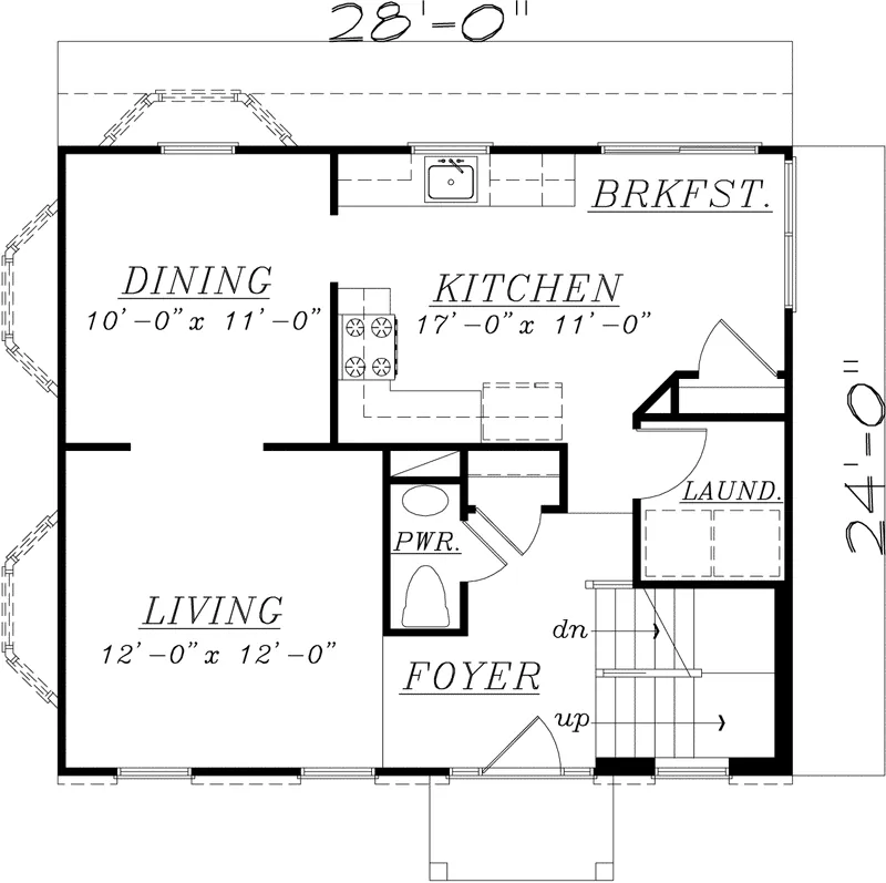 Georgian House Plan First Floor - Caverna Narrow Lot Home 072D-0943 - Search House Plans and More