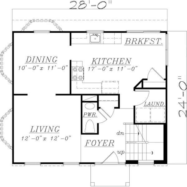 Georgian House Plan First Floor - Caverna Narrow Lot Home 072D-0943 - Search House Plans and More