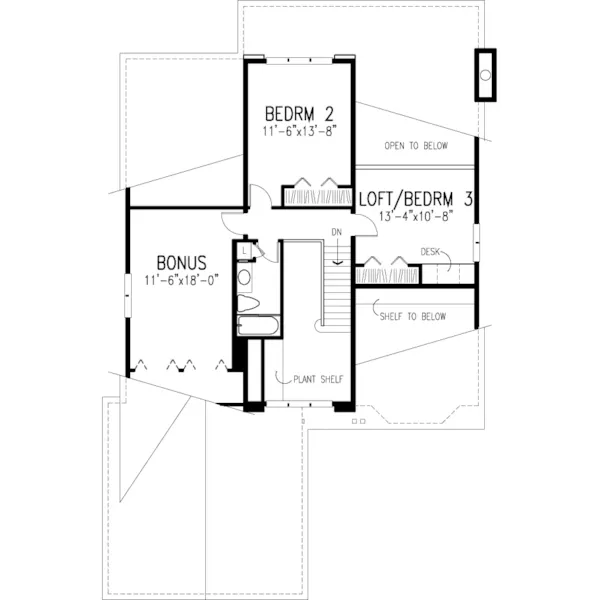 Country House Plan Second Floor - Sawyers Bend Craftsman Home 072D-0946 - Shop House Plans and More