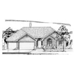 Country House Plan Front of Home - Cunningham Creek Ranch Home 072D-0947 - Search House Plans and More