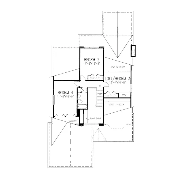 Southern House Plan Second Floor - Upton Park Craftsman Home 072D-0948 - Shop House Plans and More