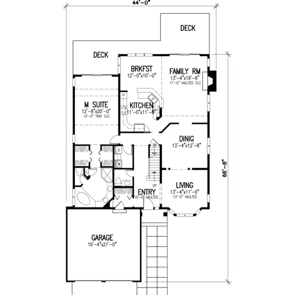 Florida House Plan First Floor - Belleau Cove Sunbelt Home 072D-0950 - Search House Plans and More