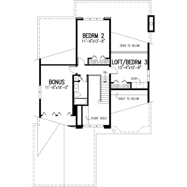 Florida House Plan Second Floor - Belleau Cove Sunbelt Home 072D-0950 - Search House Plans and More