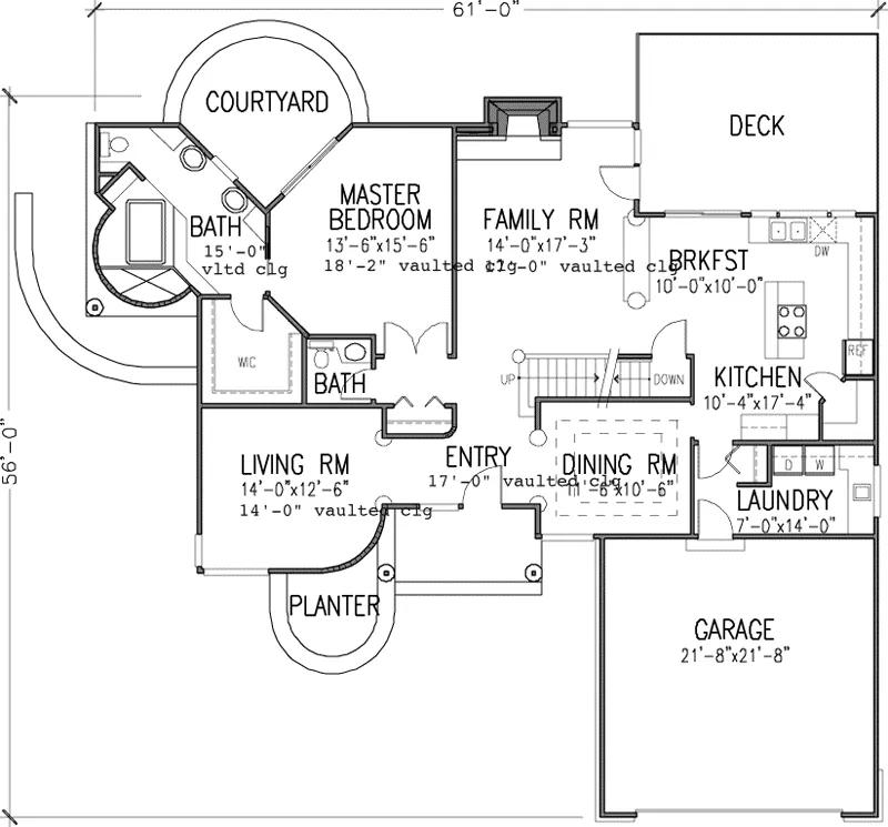 Shingle House Plan First Floor - Pattonwood Country Home 072D-0951 - Shop House Plans and More