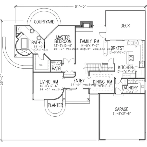 Shingle House Plan First Floor - Pattonwood Country Home 072D-0951 - Shop House Plans and More