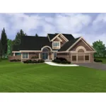 Shingle House Plan Front of Home - Pattonwood Country Home 072D-0951 - Shop House Plans and More