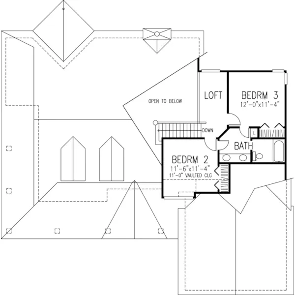 Southern House Plan Second Floor - Alandra Traditional Home 072D-0952 - Search House Plans and More