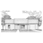 Ranch House Plan Front of Home - Corridon Ranch Home 072D-0955 - Search House Plans and More