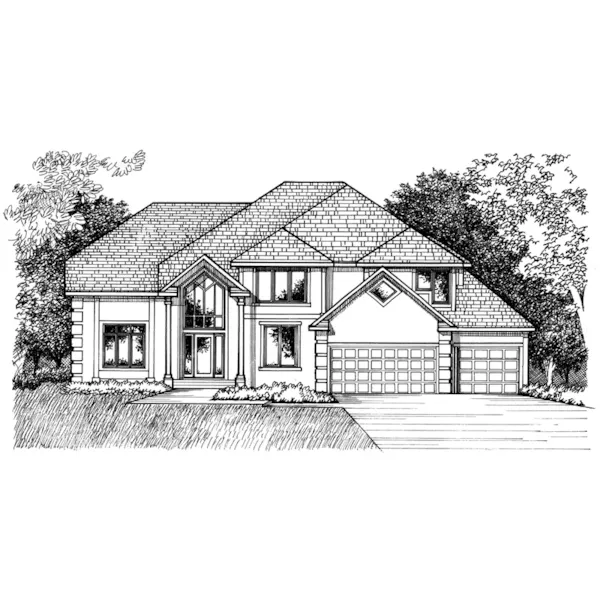 Luxury House Plan Front of Home - Prudence Hill Contemporary Home 072D-0960 - Shop House Plans and More