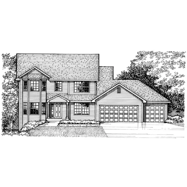 Southern House Plan Front of Home - Amberwood Traditional Home 072D-0964 - Search House Plans and More