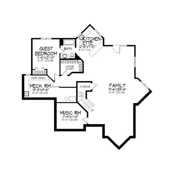 Contemporary House Plan First Floor - Homer Contemporary Home 072D-0965 - Search House Plans and More