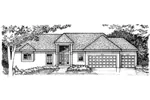 European House Plan Front of Home - Donaby Creek Sunbelt Home 072D-0966 - Search House Plans and More
