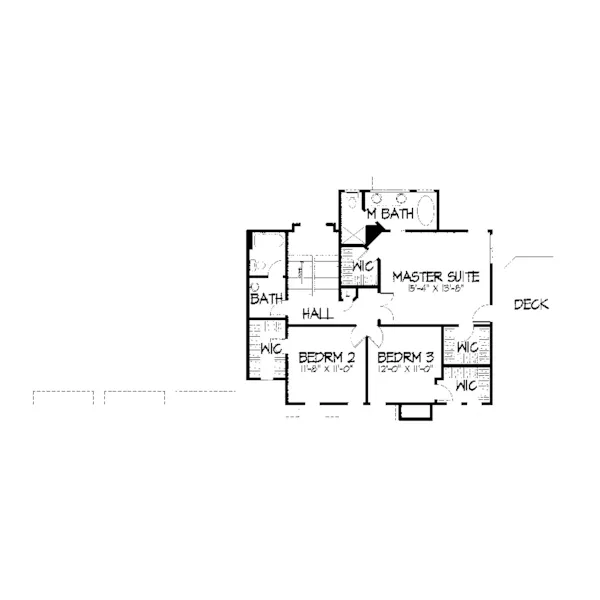 Santa Fe House Plan Second Floor - Fond du Lac European Home 072D-0983 - Search House Plans and More