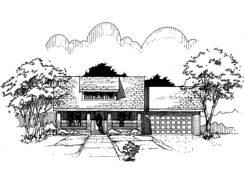 Bungalow House Plan Front of Home - Edana Bungalow Home 072D-0988 - Search House Plans and More