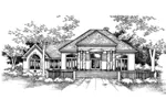 Lowcountry House Plan Front of Home - Antonio Pier Sunbelt Home 072D-0991 - Search House Plans and More