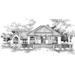 Traditional House Plan Front of Home - Antonio Pier Sunbelt Home 072D-0991 - Search House Plans and More