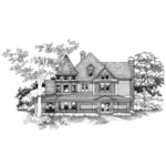 Traditional House Plan Front of Home - Chuppuis Victorian Home 072D-0992 - Search House Plans and More