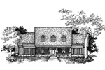 Traditional House Plan Front of Home - Holyoke Country Home 072D-0993 - Search House Plans and More
