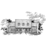 Southern Plantation House Plan Front of Home - Holyoke Country Home 072D-0993 - Search House Plans and More