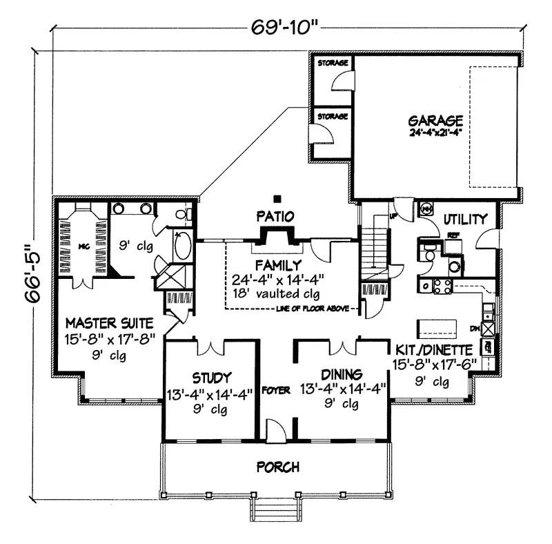 Country House Plan First Floor - Fourchon Country Home 072D-0994 - Search House Plans and More