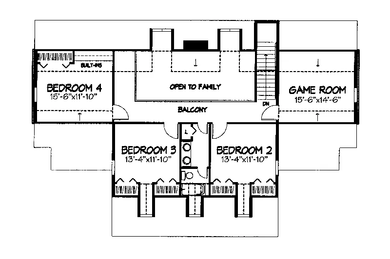 Country House Plan Second Floor - Fourchon Country Home 072D-0994 - Search House Plans and More