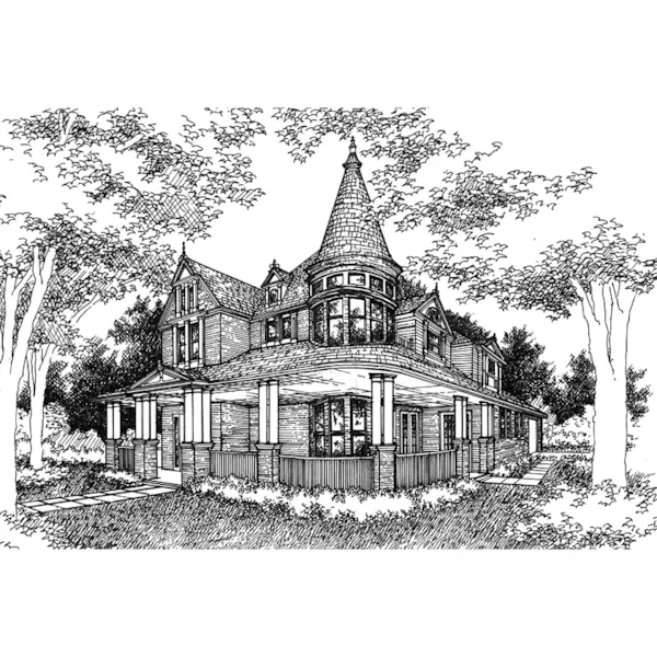 Craftsman House Plan Front of Home - Kirkland Old World Home 072D-0995 - Search House Plans and More