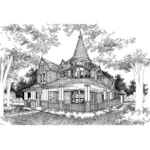 Craftsman House Plan Front of Home - Kirkland Old World Home 072D-0995 - Search House Plans and More